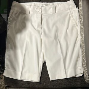 Nike White Bermuda Shorts Tailored Cotton Blend